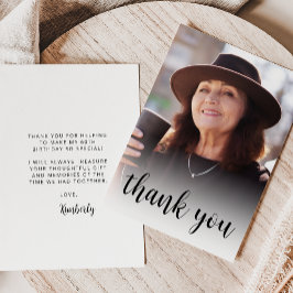 Benutzerdefiniertes Foto 60. Geburtstagspartei Sch Dankeskarte