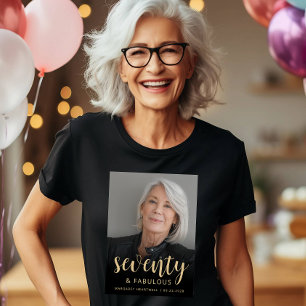 Benutzerdefiniertes Foto 70 und fantastische Gebur T-Shirt