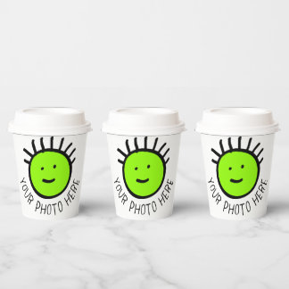 Benutzerdefiniertes Foto 8 PARTY PAPIERKUPS mit LI Pappbecher