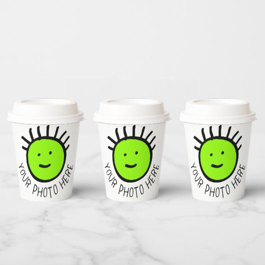 Benutzerdefiniertes Foto 8 PARTY PAPIERKUPS mit LI Pappbecher (Multi)