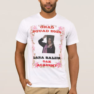 Benutzerdefiniertes Foto Abschluss 2026 Florale Fa T-Shirt