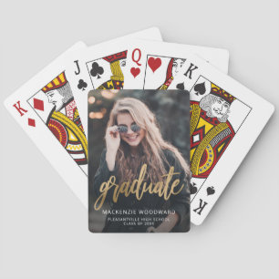 Benutzerdefiniertes Foto-Abschluss-Goldschriftzug Spielkarten