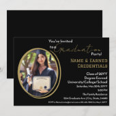 Benutzerdefiniertes Foto Abschluss Schwarz, Weiß u Ankündigung (Vorne/Hinten)