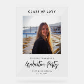 Benutzerdefiniertes Foto Abschluss Willkommenszeic Acrylschild (Vorderseite)