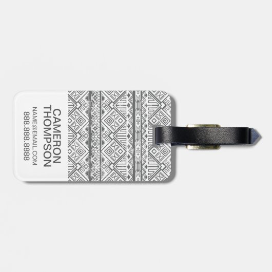 Benutzerdefiniertes Foto Abstrakt geometrisches Az Gepäckanhänger (Rückseite horizontal)