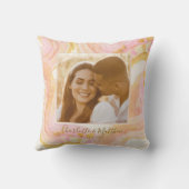 Benutzerdefiniertes Foto Abstrakt rosa Swirl Trend Kissen (Rückseite)