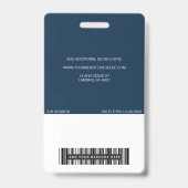 Benutzerdefiniertes Foto Abzeichen, Bar Code, Logo Ausweis (Rückseite)