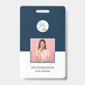 Benutzerdefiniertes Foto Abzeichen, Bar Code, Logo Ausweis (Vorderseite)