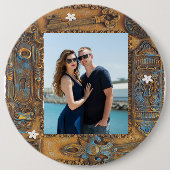 Benutzerdefiniertes Foto Antikes Skelett Schlüssel Button (Vorderseite)