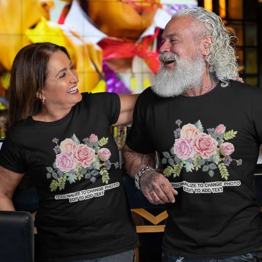 Benutzerdefiniertes Foto-Artwork-Zitat Dark Unisex T-Shirt