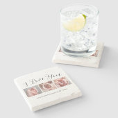 Benutzerdefiniertes Foto beibehalten Steinuntersetzer (Seitenansicht)