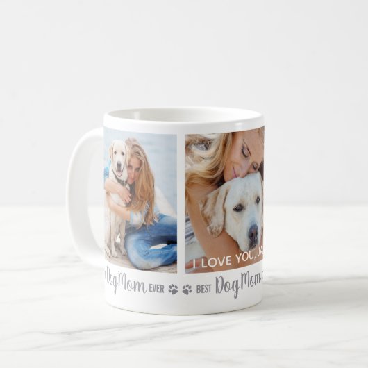 Benutzerdefiniertes Foto Beste Dog-Mama je Kaffeetasse (Vorderseite Links)