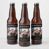 Benutzerdefiniertes Foto beste Freunde Männer Typ  Bierflaschenetikett (Flaschen)