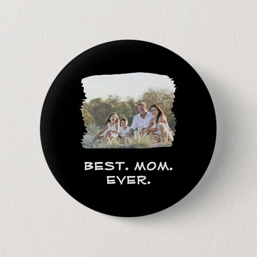 Benutzerdefiniertes Foto Beste Mama je Muttertag Button (Vorderseite)