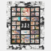 Benutzerdefiniertes Foto Beste Mama je Schwarz-wei Fleecedecke (Vorderseite)