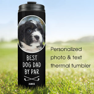Benutzerdefiniertes Foto Bester Hund Papa von Par Thermosbecher