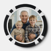 Benutzerdefiniertes Foto 'Bester Opa ever' Pokerchips (Rückseite)