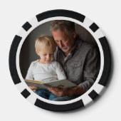 Benutzerdefiniertes Foto 'Bester Opa ever' Pokerchips (Rückseite)