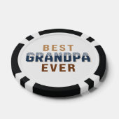 Benutzerdefiniertes Foto 'Bester Opa ever' Pokerchips (Einzeln)