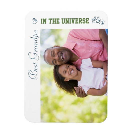 Benutzerdefiniertes Foto - Bester Opa im Universum Magnet (Vertikal)