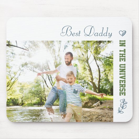 Benutzerdefiniertes Foto - Bester Papa im Universu Mousepad (Vorne)