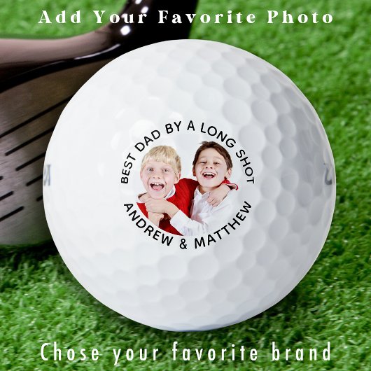 Benutzerdefiniertes Foto Bester Vater durch einen Golfball