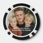 Benutzerdefiniertes Foto Bester Vater für alle Zei Pokerchips (Rückseite)