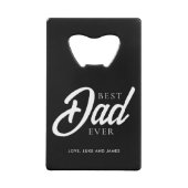 Benutzerdefiniertes Foto "Bester Vater je" Geldbeutel Flaschenöffner (Rückseite)