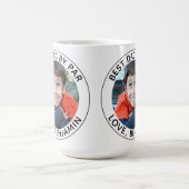 Benutzerdefiniertes Foto Bester Vater nach Par Sch Kaffeetasse (Mittel)