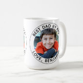 Benutzerdefiniertes Foto Bester Vater nach Par Sch Kaffeetasse (VorderseiteRechts)