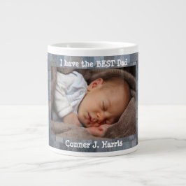 Benutzerdefiniertes Foto, Bester Vater, Personalis Jumbo-Tasse