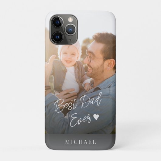 Benutzerdefiniertes Foto-Bester-Vater-Skript-Name Case-Mate iPhone Hülle (Rückseite)