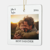 Benutzerdefiniertes Foto | Bestes Vater-Geschenk | Keramikornament (Links)