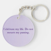 Benutzerdefiniertes Foto / Bild hier im Gedächtnis Schlüsselanhänger (Rückseite)