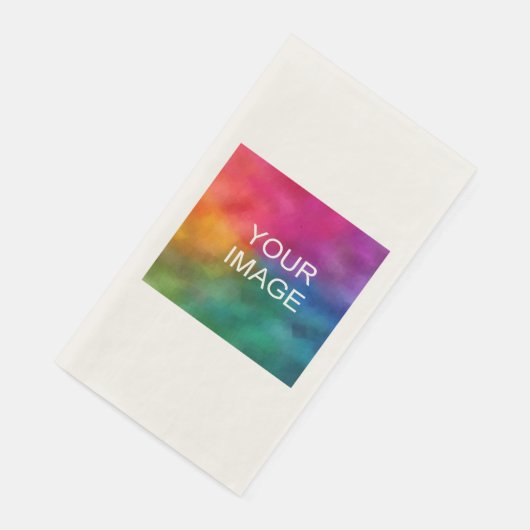 Benutzerdefiniertes Foto Bild-Logo hinzufügen Text Serviette (Ecke)