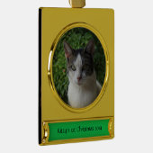 Benutzerdefiniertes Foto * Bild/Text hinzufügen* Banner-Ornament Gold (Rechts)