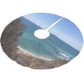 Benutzerdefiniertes Foto Bild Weihnachten Polyester Weihnachtsbaumdecke (Schrägansicht)