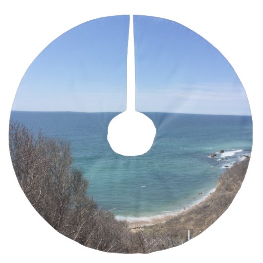 Benutzerdefiniertes Foto Bild Weihnachten Polyester Weihnachtsbaumdecke (Vorderseite)