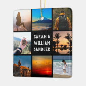 Benutzerdefiniertes Foto BildCollage und Weihnacht Keramikornament (Links)