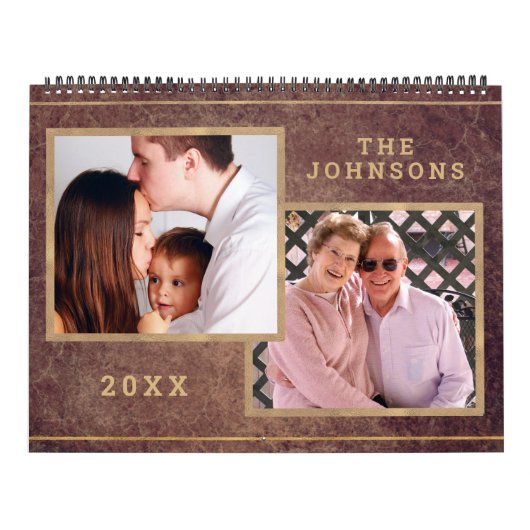 Benutzerdefiniertes Foto-Bildkoppler-Gold Kalender (Titelbild)