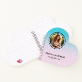 Benutzerdefiniertes Foto Blau grün Glitzer ombre Notizblock (Innenseite)