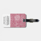 Benutzerdefiniertes Foto Blaue Blume Muster Hinter Gepäckanhänger (Rückseite horizontal)