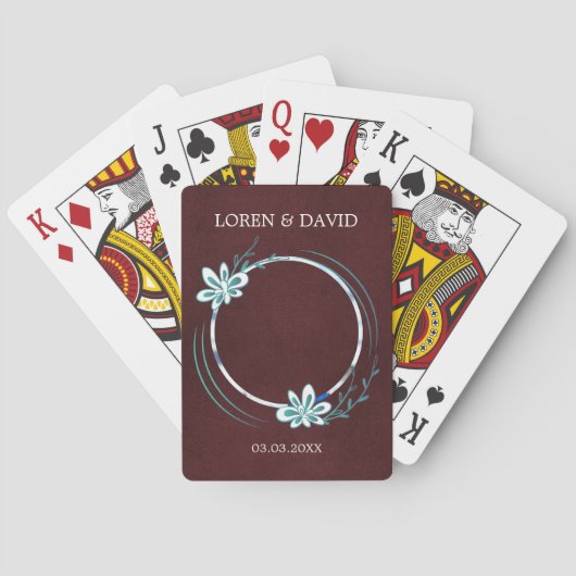 Benutzerdefiniertes Foto Blue Frame Spielkarten (Rückseite)