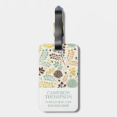 Benutzerdefiniertes Foto Blumenmuster Gepäckanhänger (Rückseite vertikal)