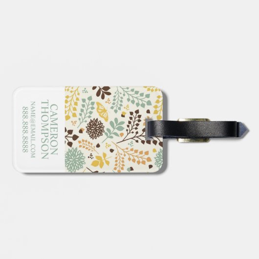 Benutzerdefiniertes Foto Blumenmuster Gepäckanhänger (Rückseite horizontal)