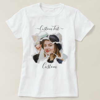 Benutzerdefiniertes Foto-Bootleg im Vintage-Stil p T-Shirt