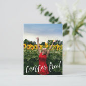 Benutzerdefiniertes Foto Brush-Skriptkrebs - Freie Postkarte (Stehend Vorderseite)