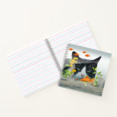 Benutzerdefiniertes Foto Cat Peering in Fischen Ta Notizblock (Innenseite)