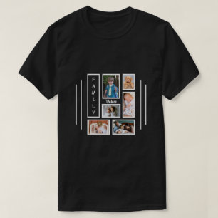 Benutzerdefiniertes Foto Collage Design Männerschw T-Shirt
