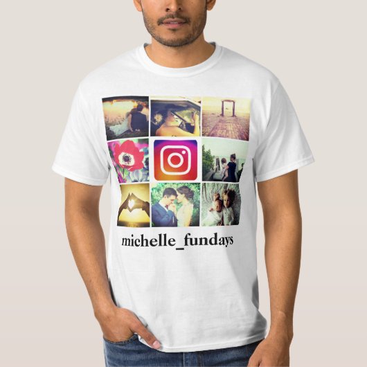 Benutzerdefiniertes Foto-Collage-Logo T-Shirt (Vorderseite)